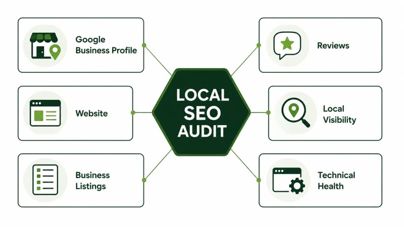 Six areas reviewed in a local SEO audit