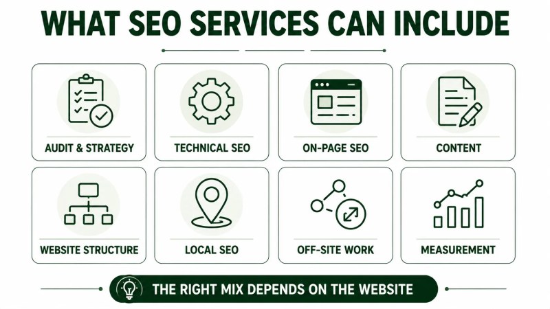 Eight areas that SEO services can include