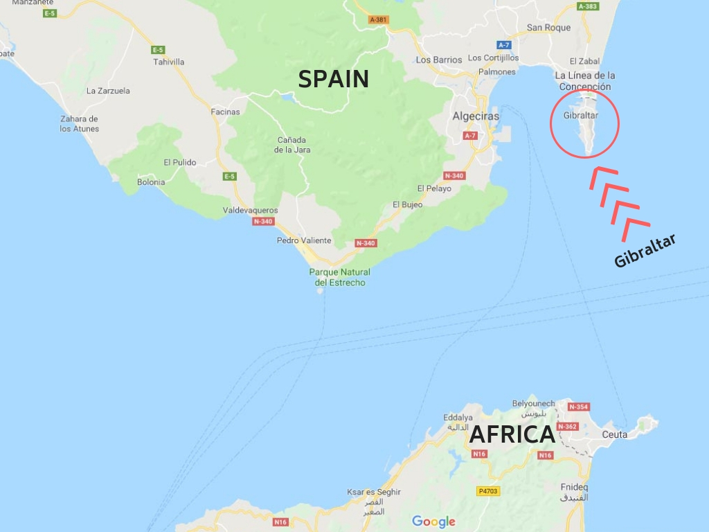 Where Is Gibraltar Gibraltar Carte G Ographique UMMLR Map Gib 