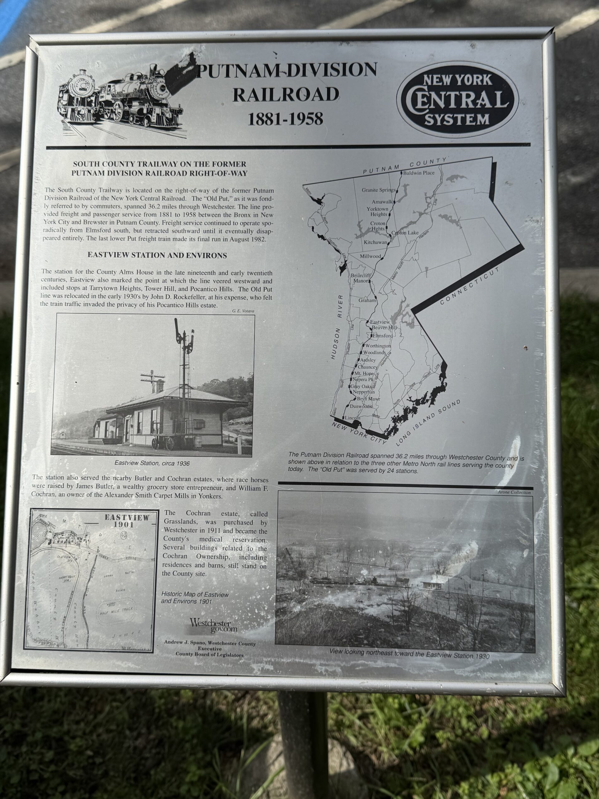 historical sign along the Empire State Trail