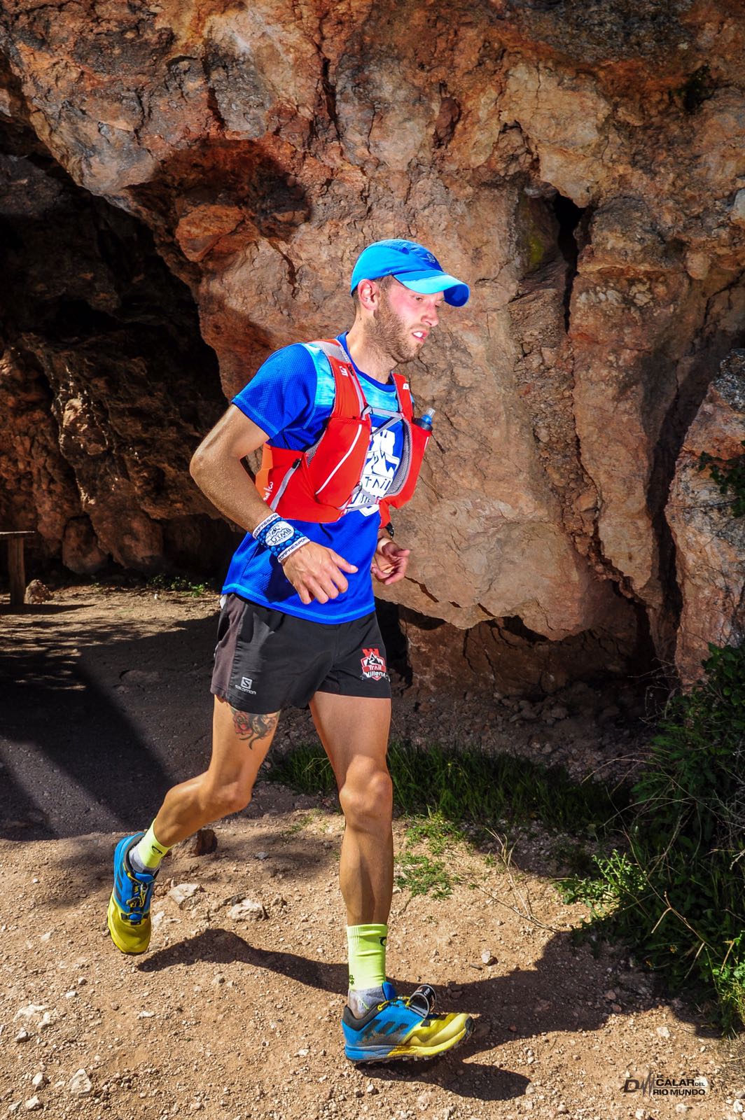 Vicen durante la carrera