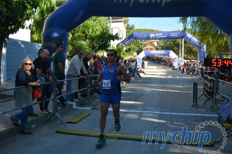 Vicente entrando a meta