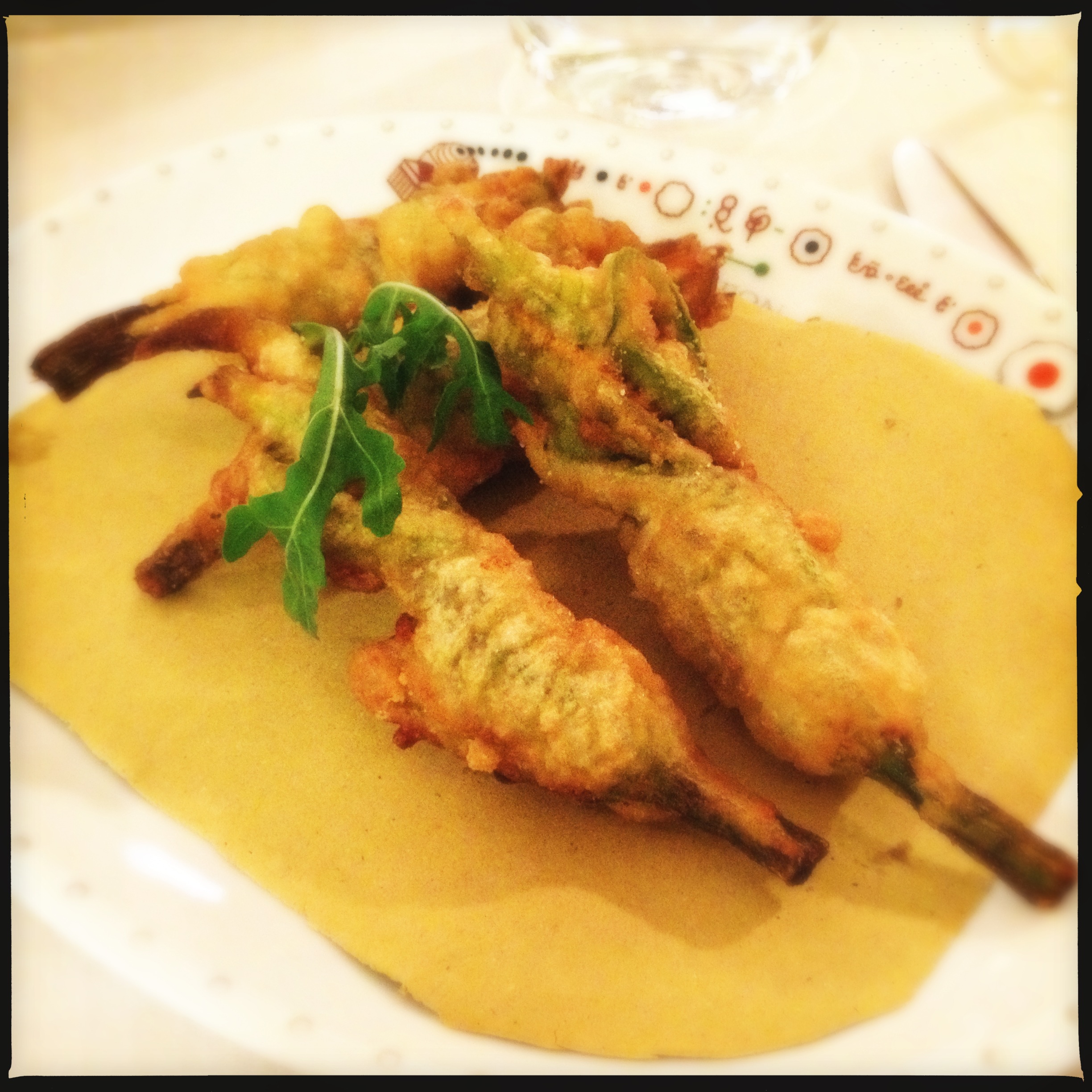 Stuffed zucchini flowers from Armando al Pantheon.