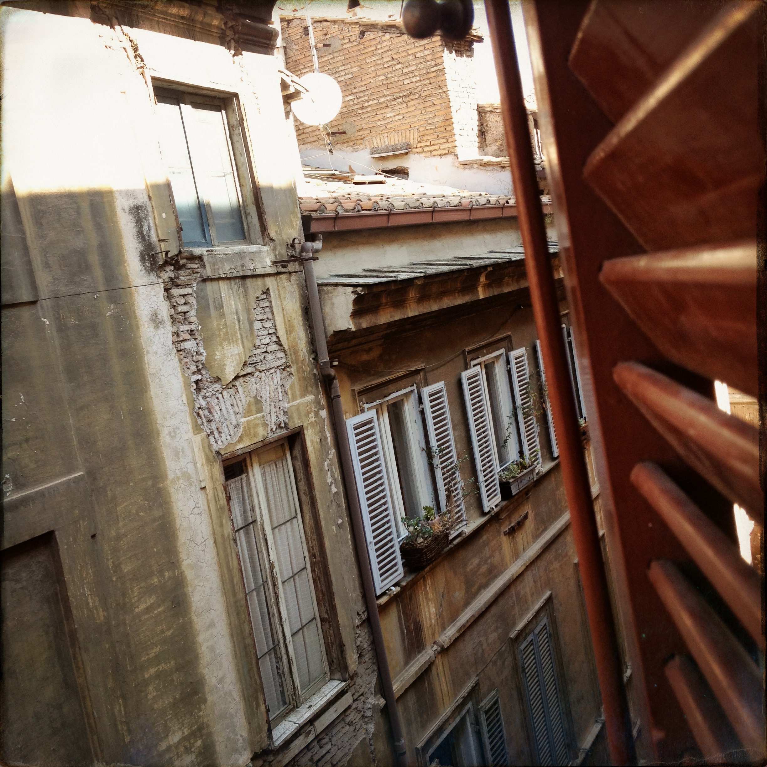 View from room in B&B, Un Posto a Roma.