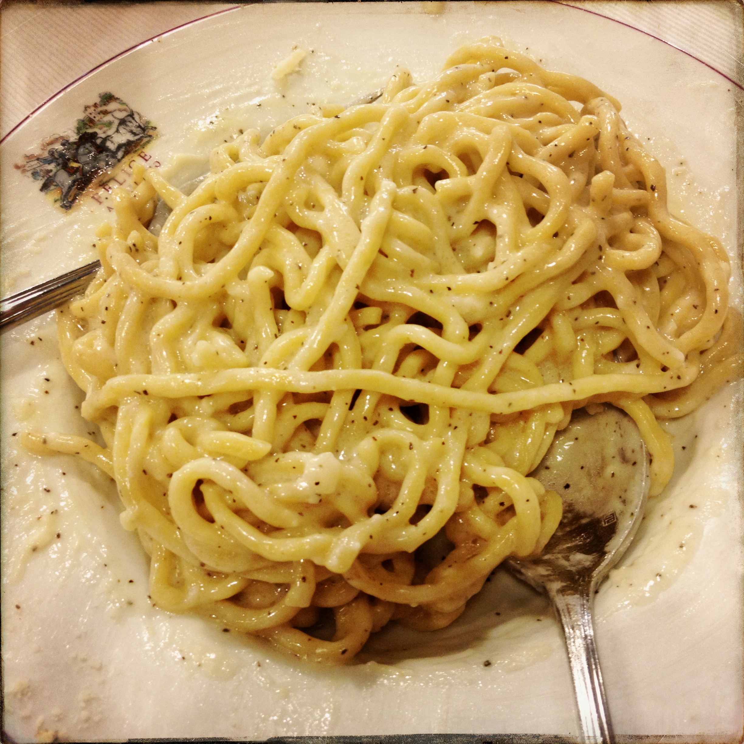 Tonnarelli cacio e pepe from @Felice e Testaccio.