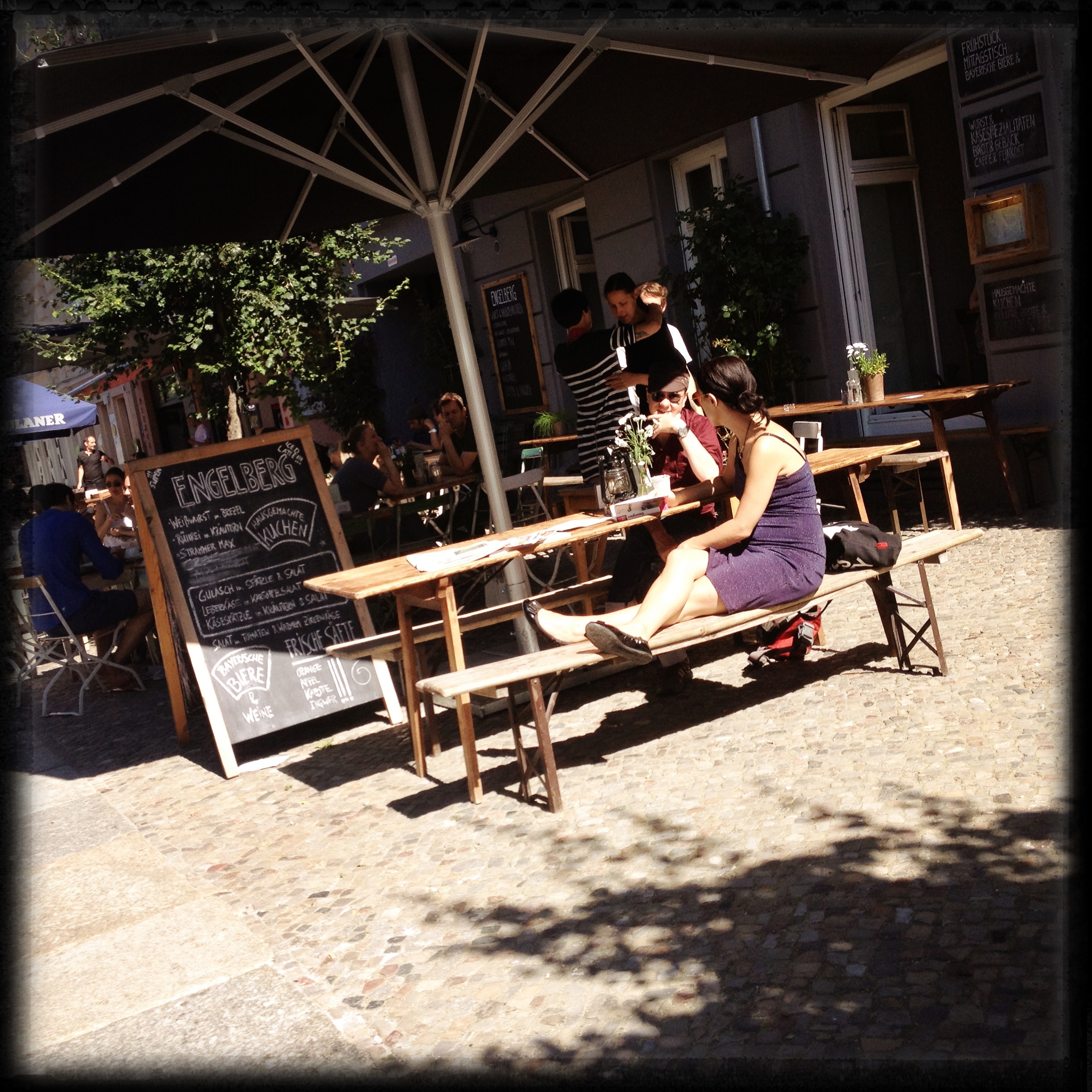 Cafe Engelberg. No German movie star sightings this time, but I spent many lazy mornings, afternoons here.