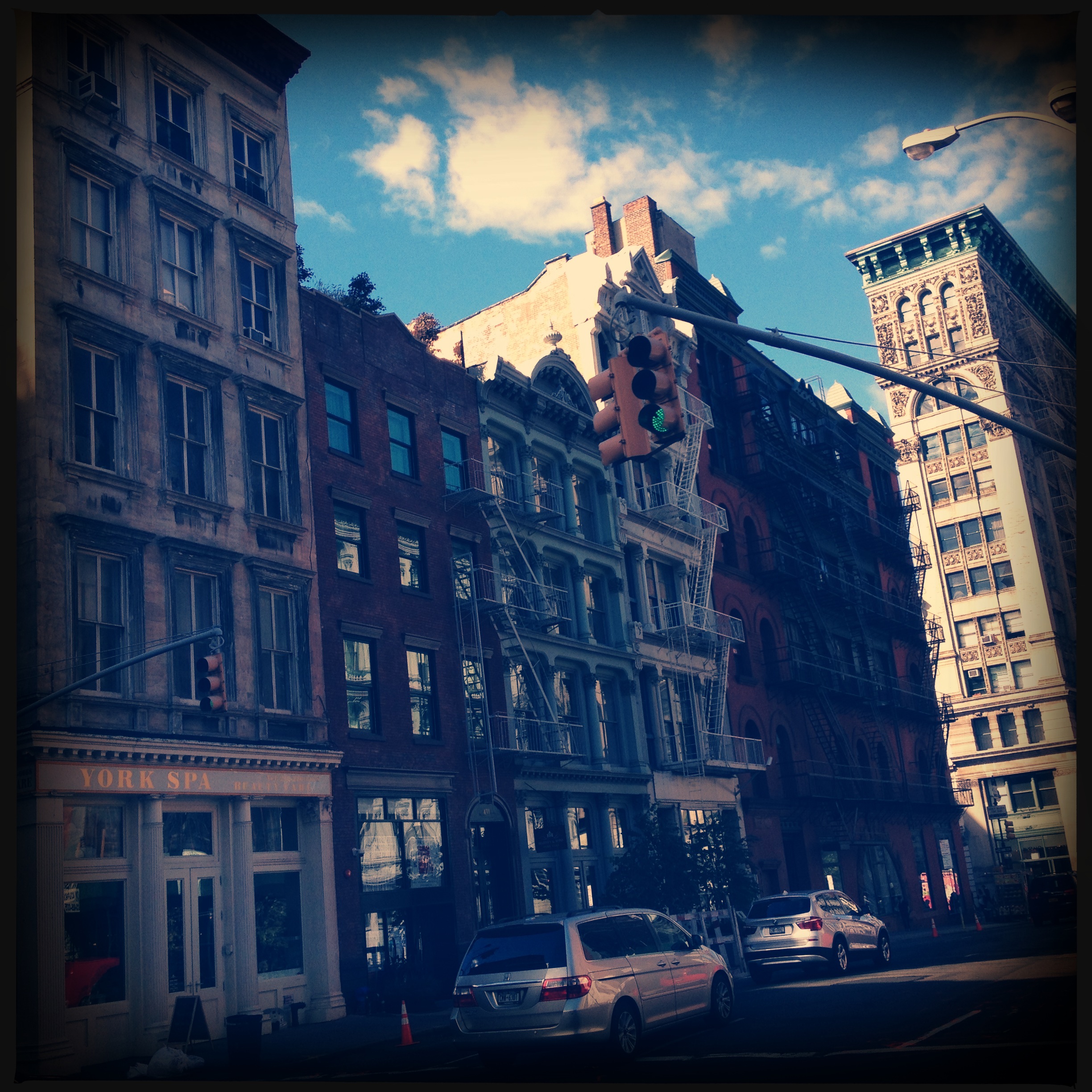 Walking through Soho.