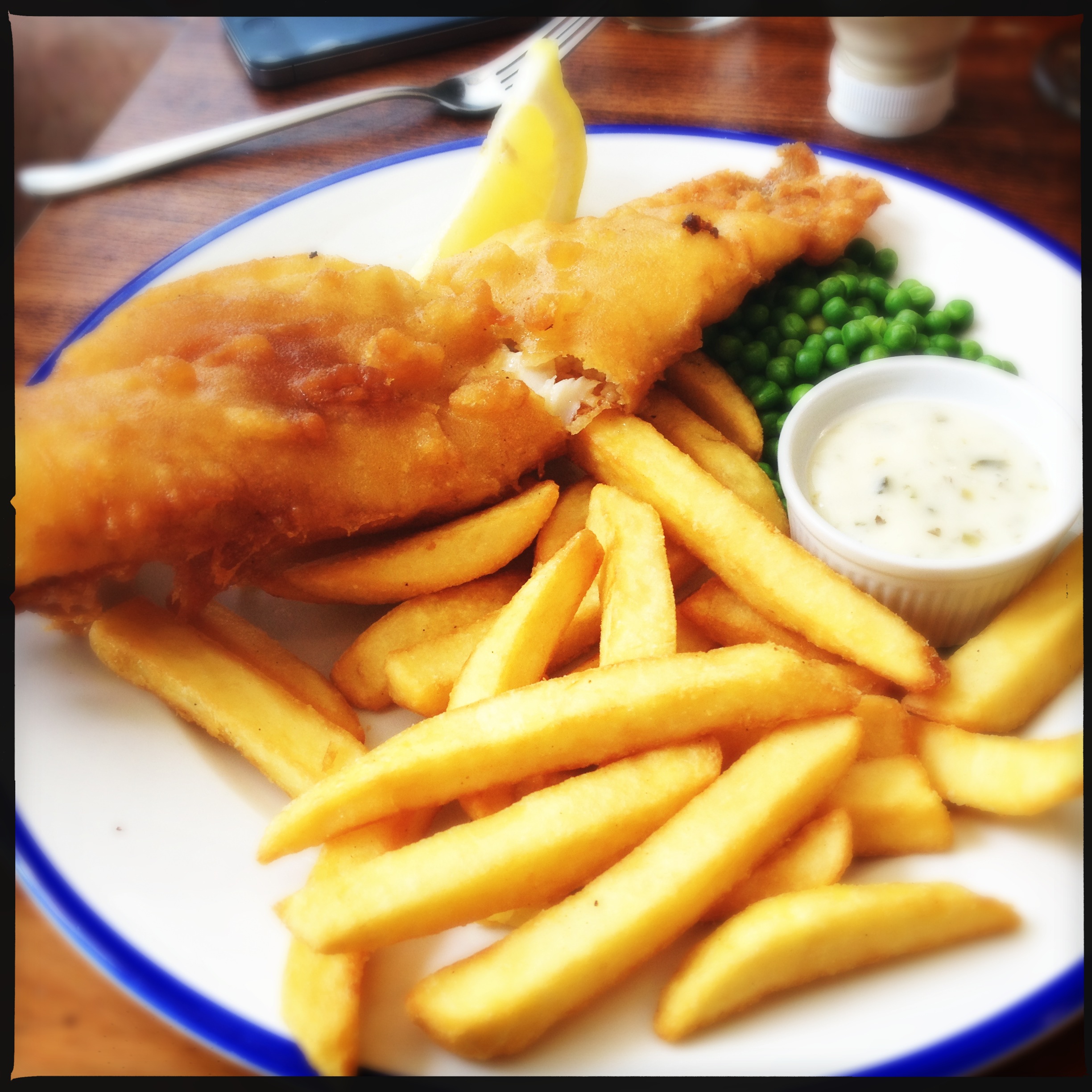 Typical pub meal.