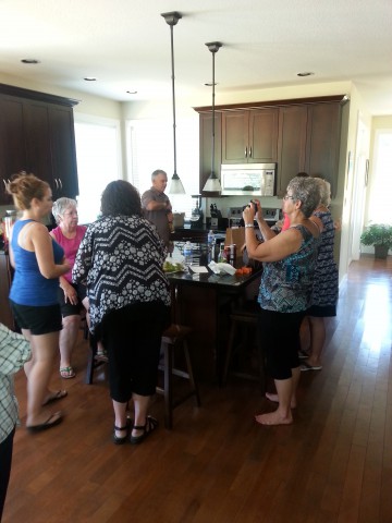 Stories, good food, and a drink, with family at Wrights home in Nanaimo, BC - Reunion 2015