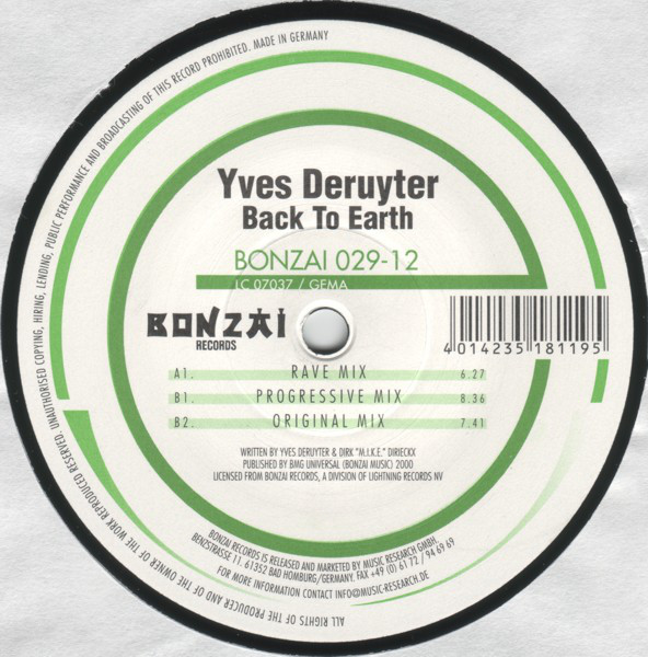 Yves Deruyter - Back To Earth