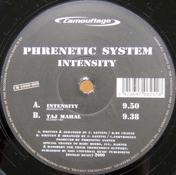 Phrenetic System - Intensity