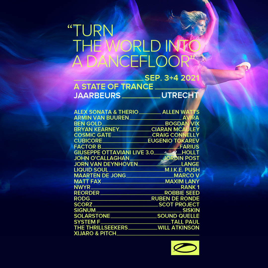 This is the Line Up for A State Of Trance 1000 on September 3rd/4th 2021 in Utrecht!