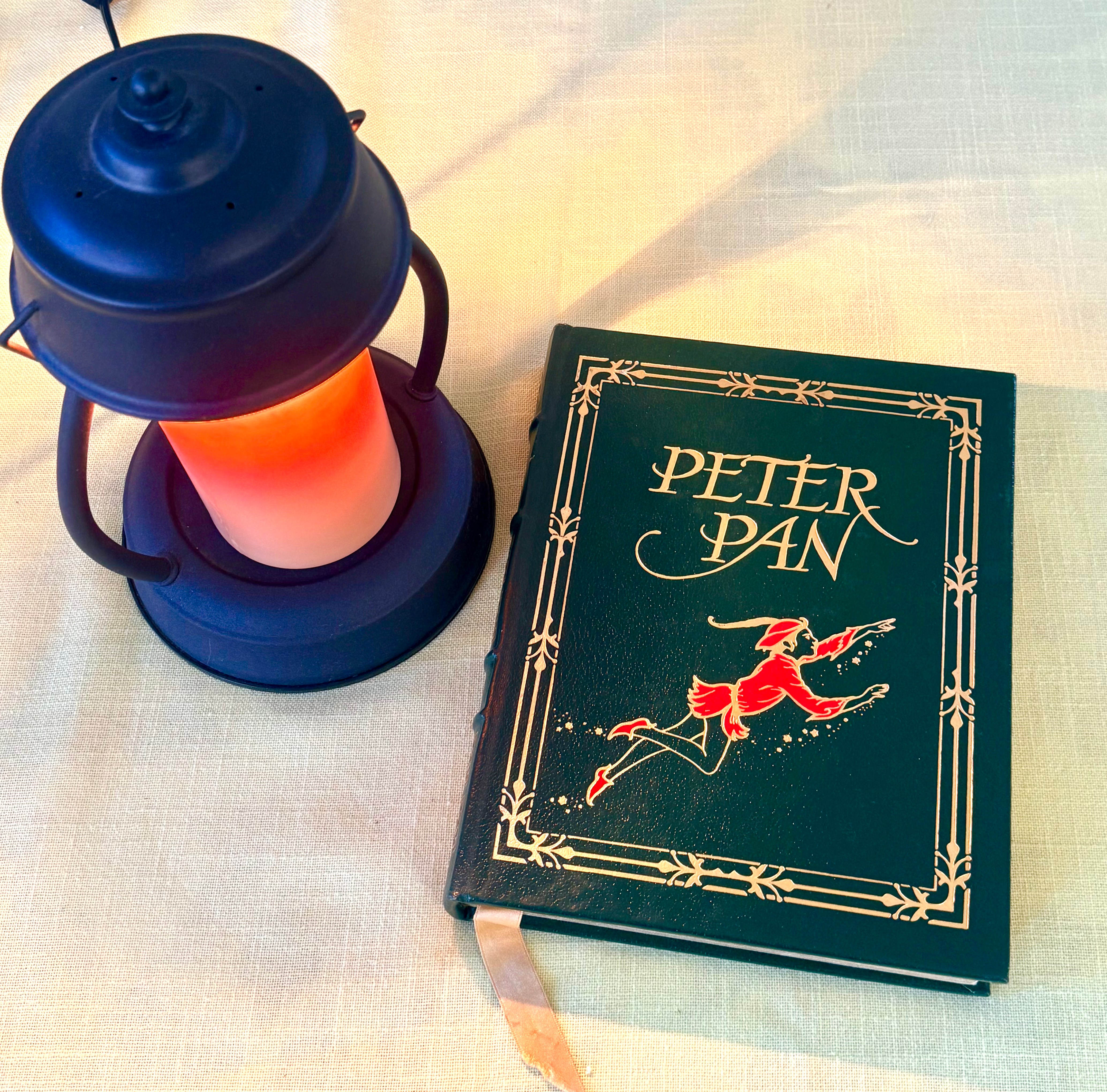 Reading Peter Pan book