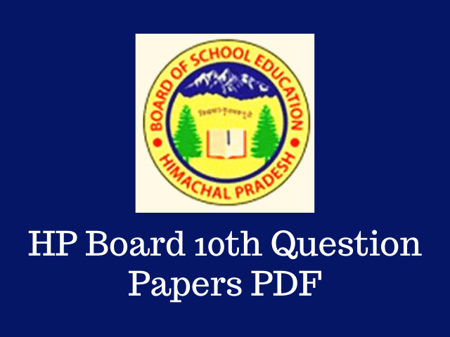 HP Board 10th Question Papers