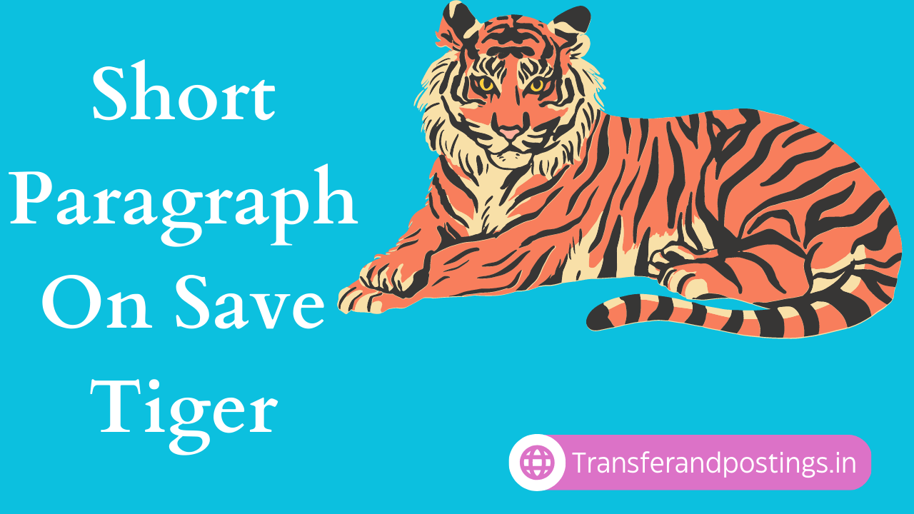 Short Paragraph On Save Tiger