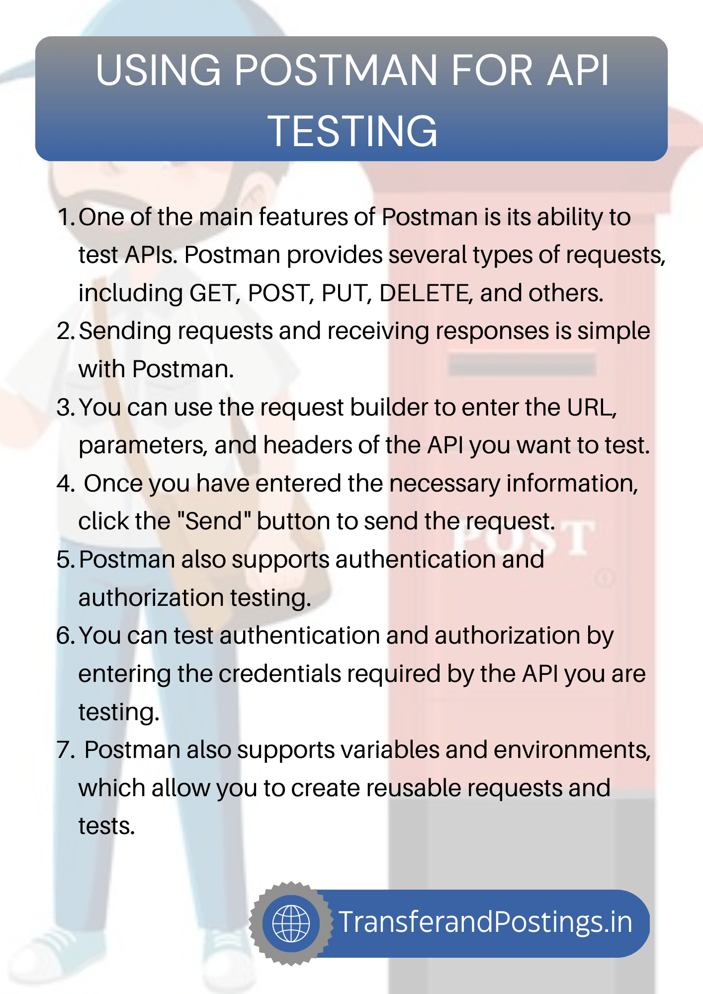 Postman Paragraph: What It Is And How To Use It - Transfer and Postings