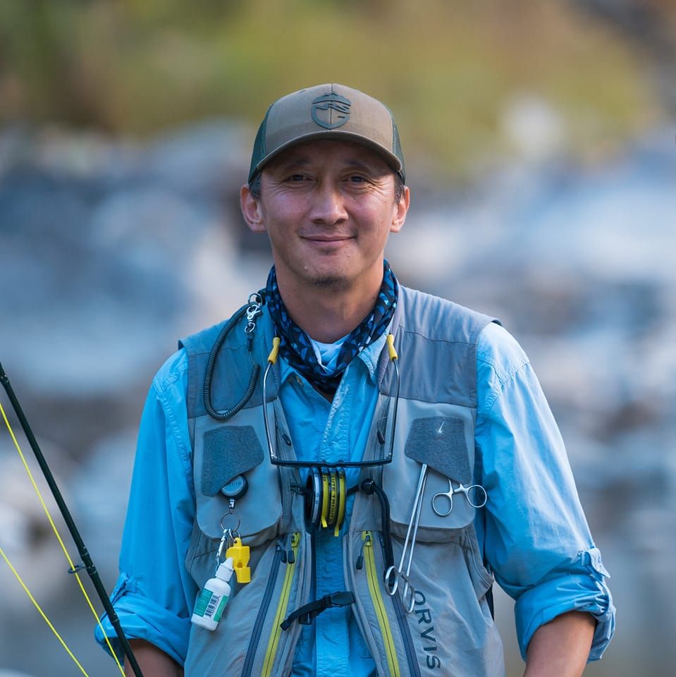 Local Bhutan fly fishing guide Kinley