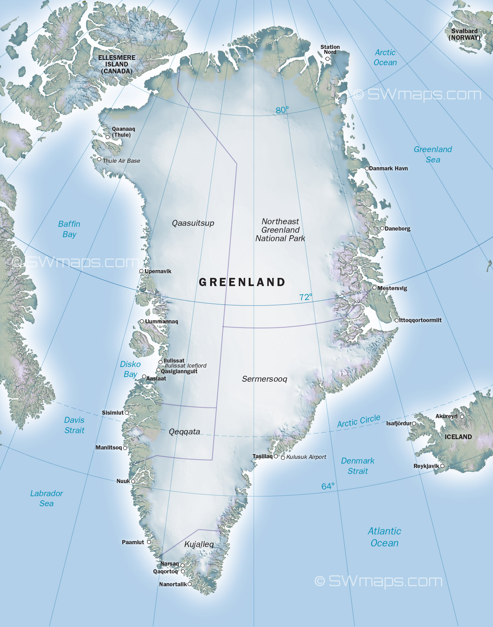 A generic map of Greenland