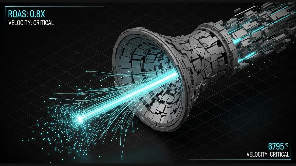 High speed data traveling through funnel