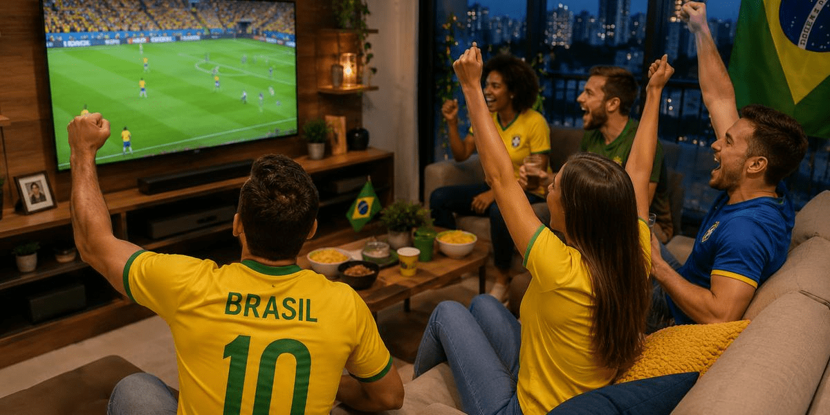 A Seleção Brasileira estreia na Copa do Mundo 2026 contra o Marrocos hoje, às 19h. Torça e comemore com respnsabilidade e segurança no trânsoito.