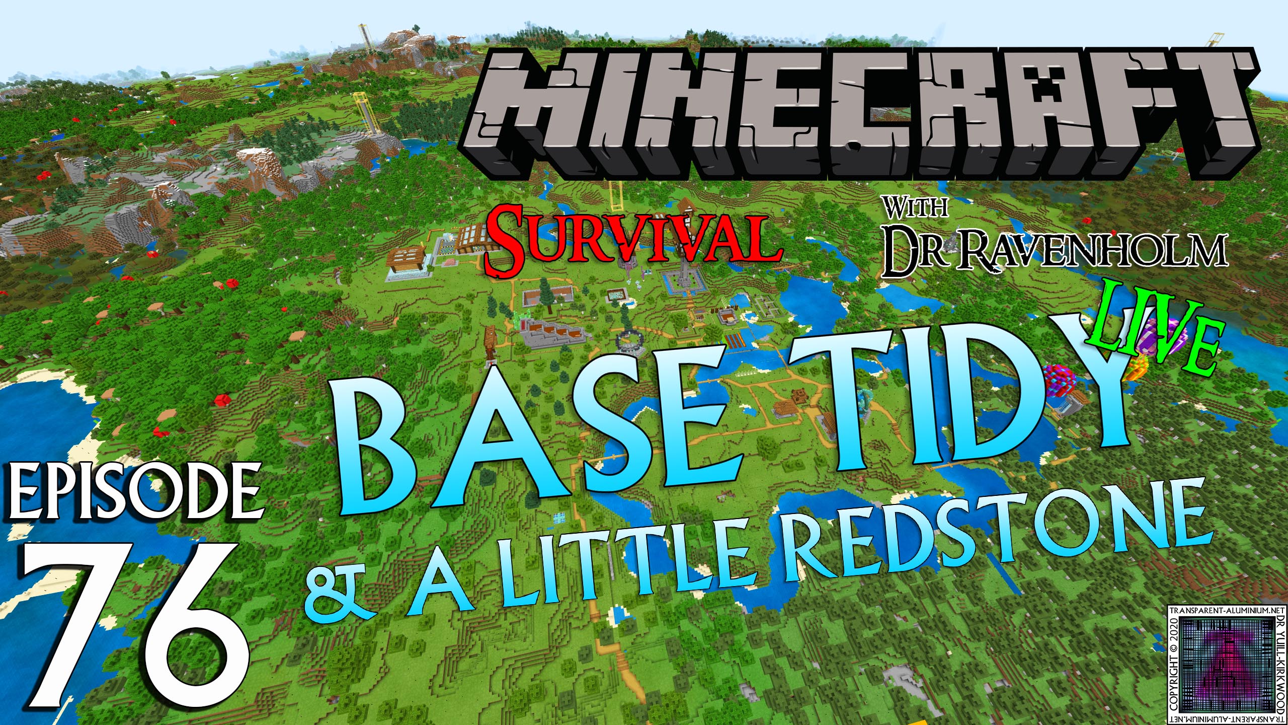 Minecraft Survival: Episode 76 – Base tidy and a little bit of Redstone – Live