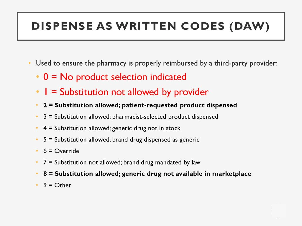 Pharmacy benefit managers falsely use daw codes