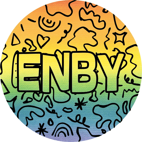 Enby Doodle Sticker