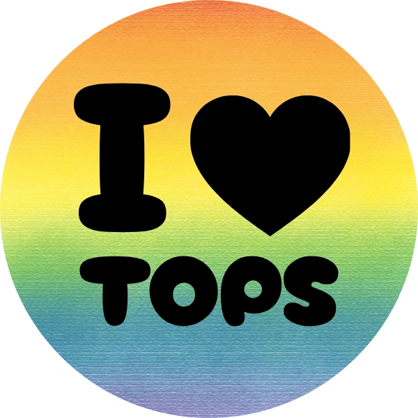 I Heart Tops Sticker
