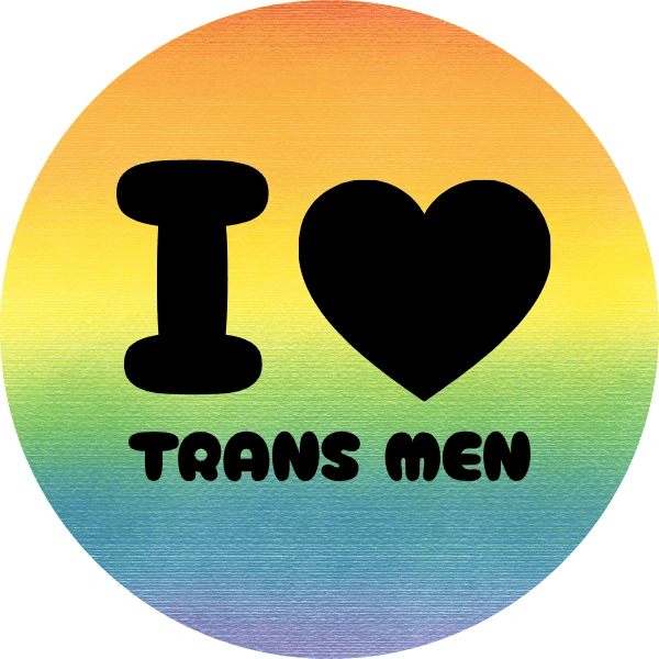 I Heart Trans Men Sticker