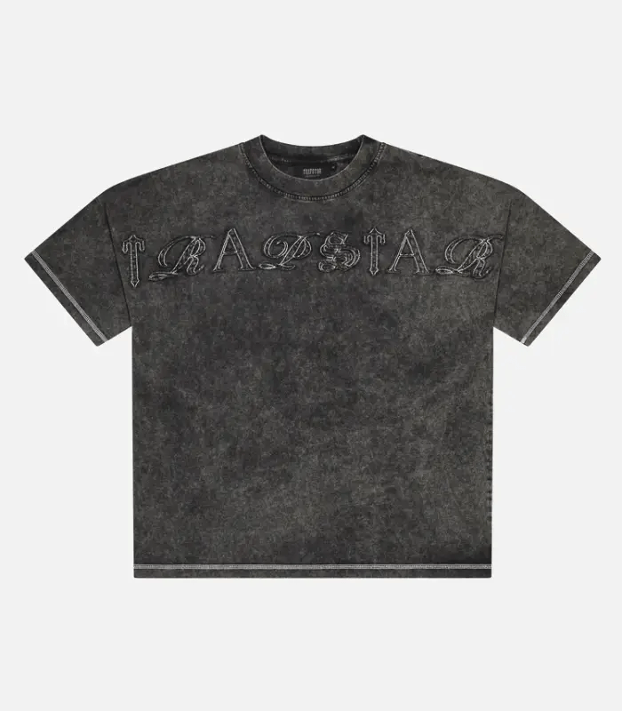 Trapstar Patchwork Script T Shirt Grey 2