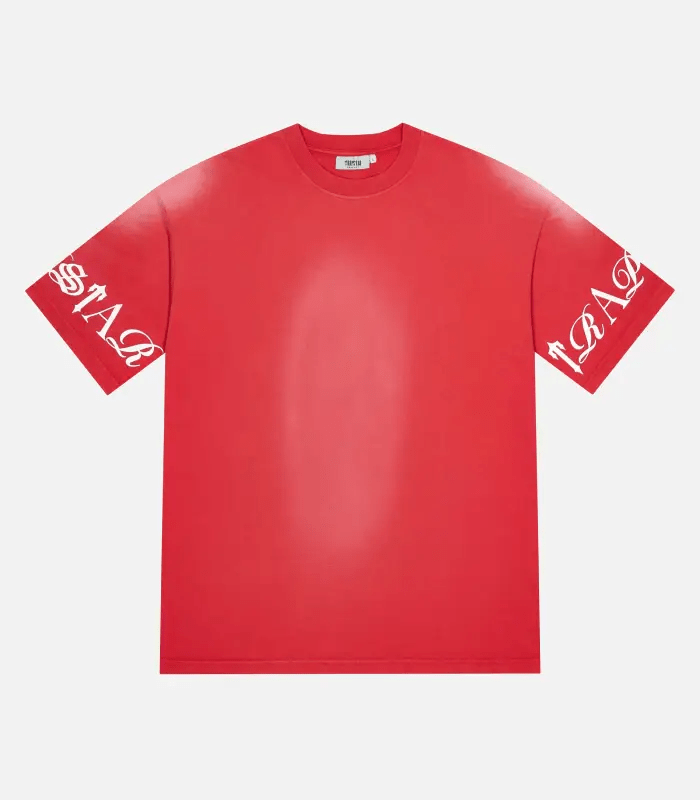 Trapstar Script T Shirt Red 2
