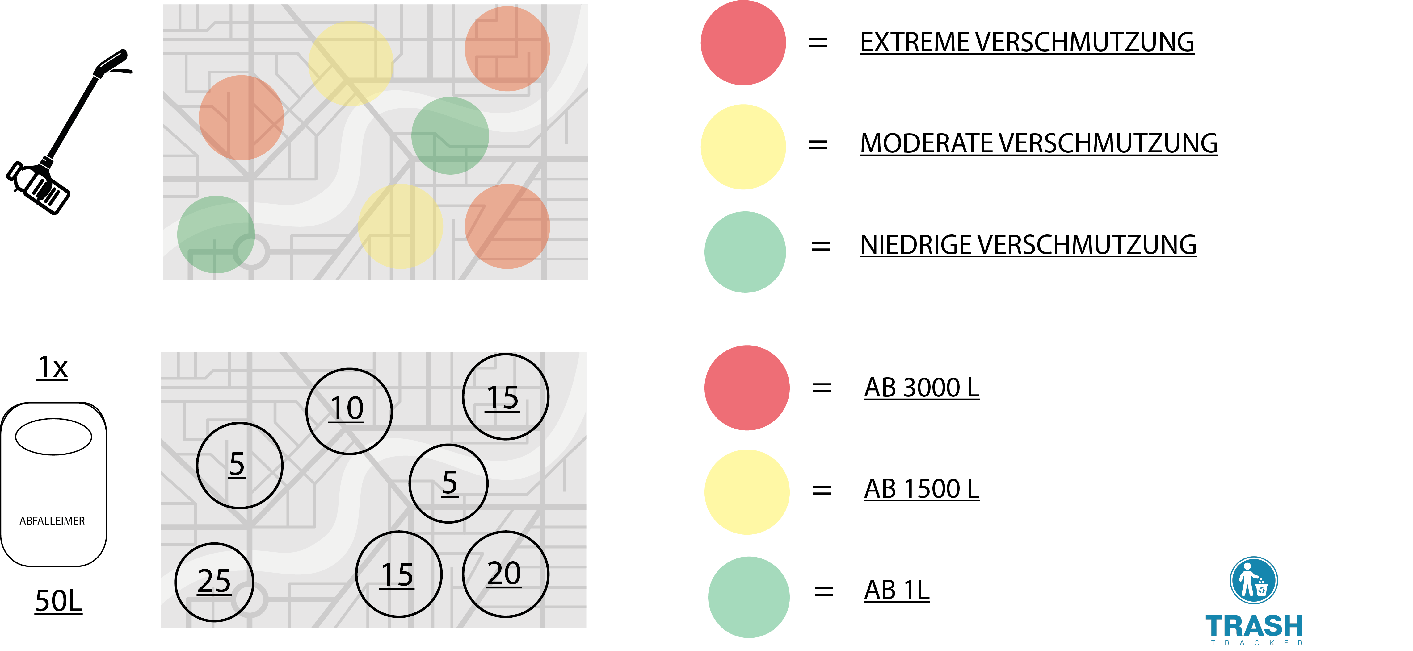 Trash-Tracker Muellbelastung Karte