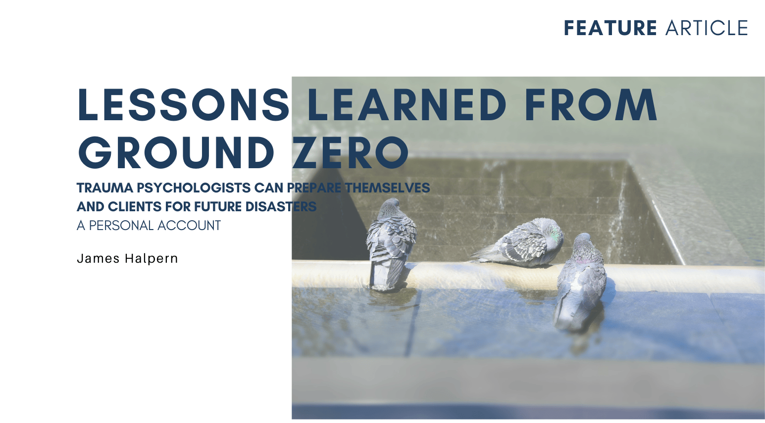 Lessons Learned From Ground Zero – Trauma Psychology News