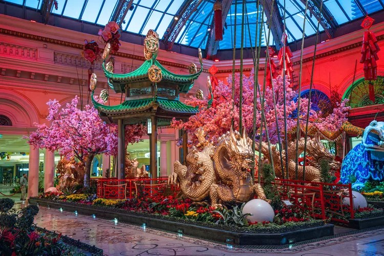 Este hotel de Las Vegas celebra el Año Nuevo Lunar con una impresionante exhibición de 23 mil flores y 12 mil plantas Este hotel de Las Vegas celebra el Año Nuevo Lunar con una impresionante exhibición de 23 mil flores y 12 mil plantas
