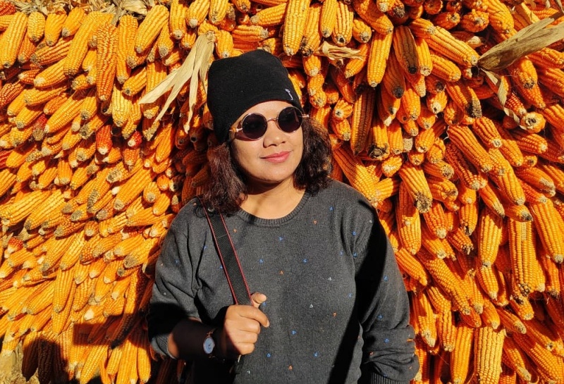 Me with cornstack background