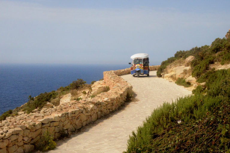 Explore the Mediterranean island of Gozo on a Tuk Tuk
