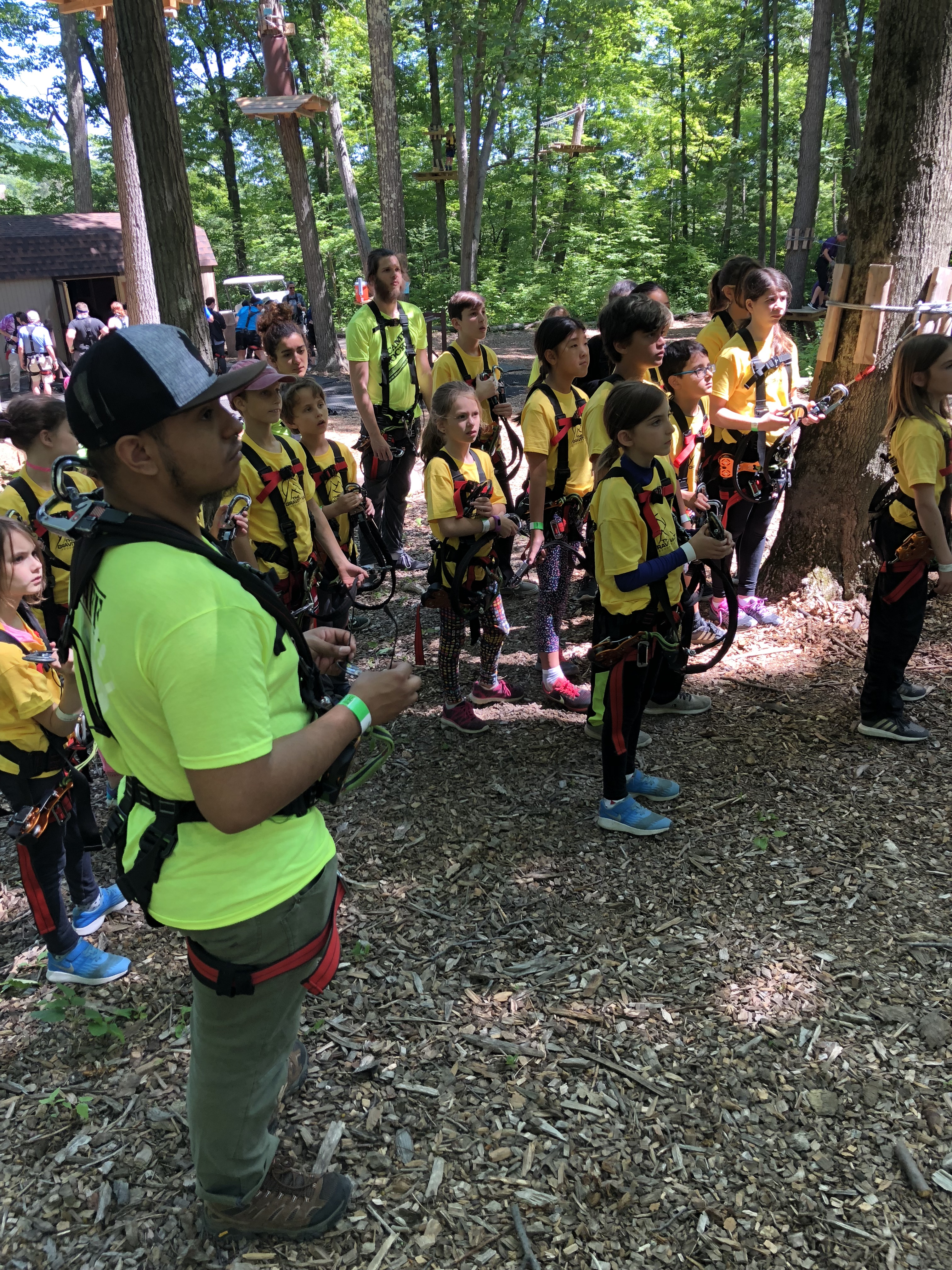 kids preparing for rock climbing hoboken with gravity vault