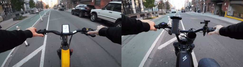 riding a electric bike