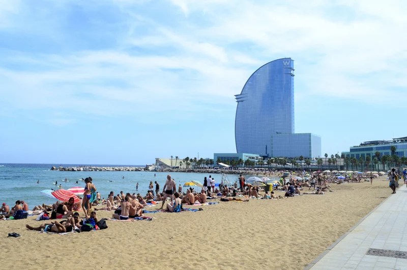 Barceloneta Beach in Barcelona