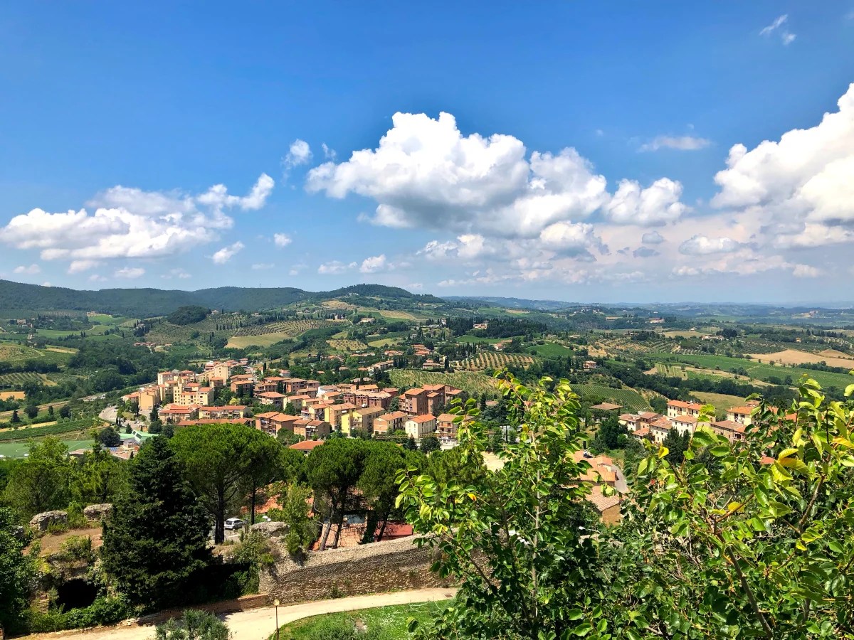 Tuscany as viewed from San Gimignano.