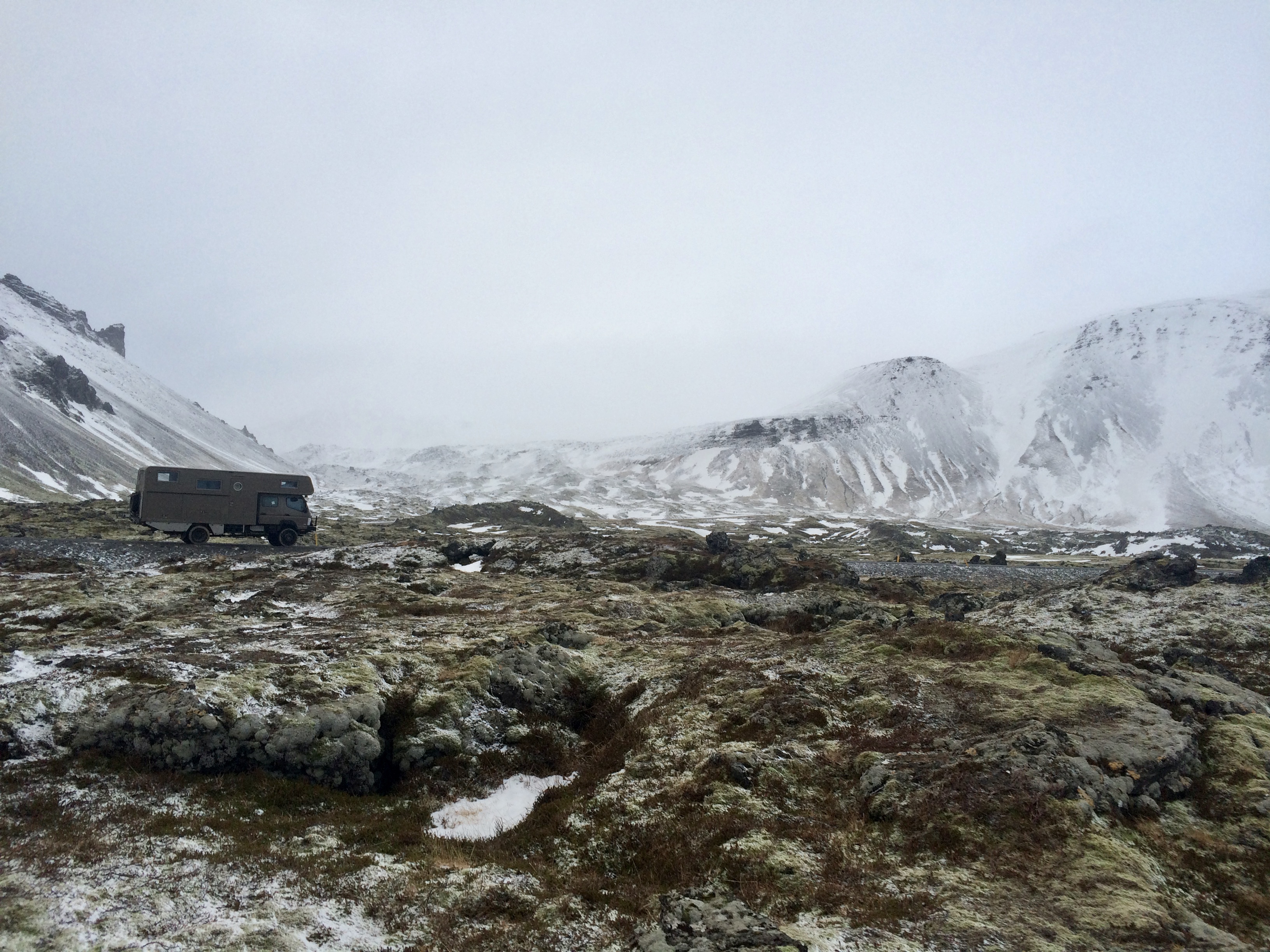 Fuso Canter 4x4 auf Island im Winter