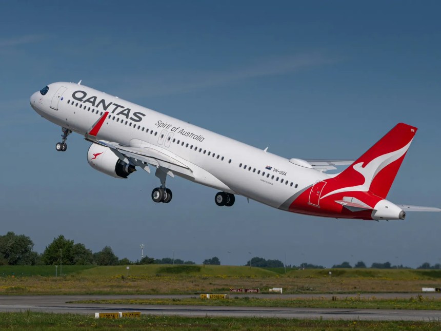 Qantas Aircraft taking off