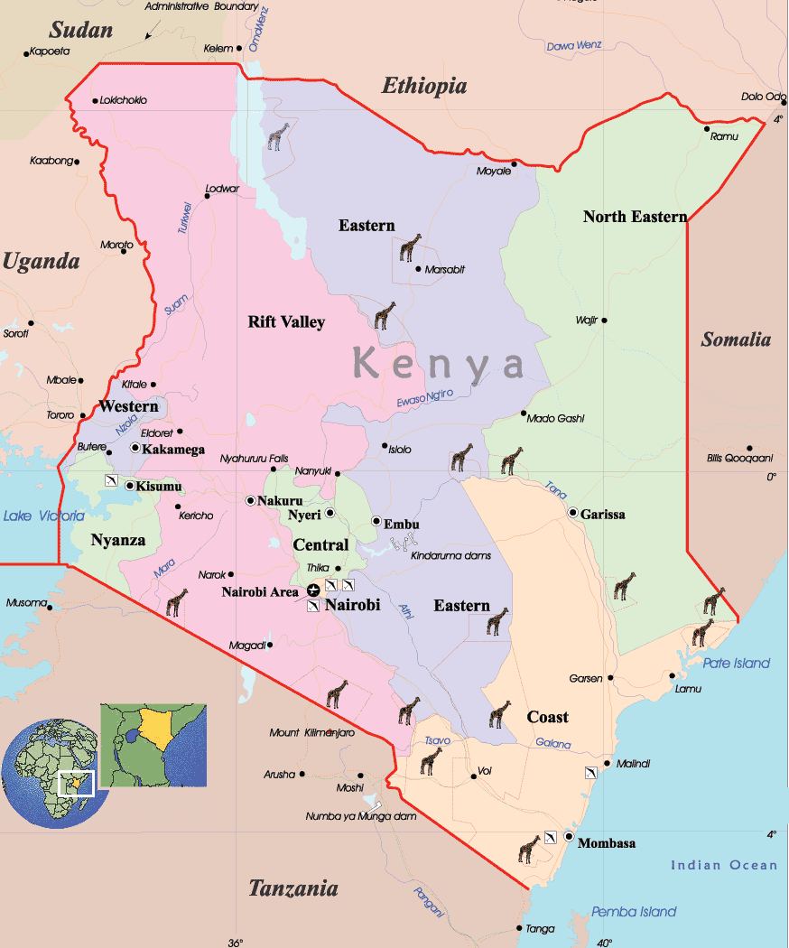 Map of kenya