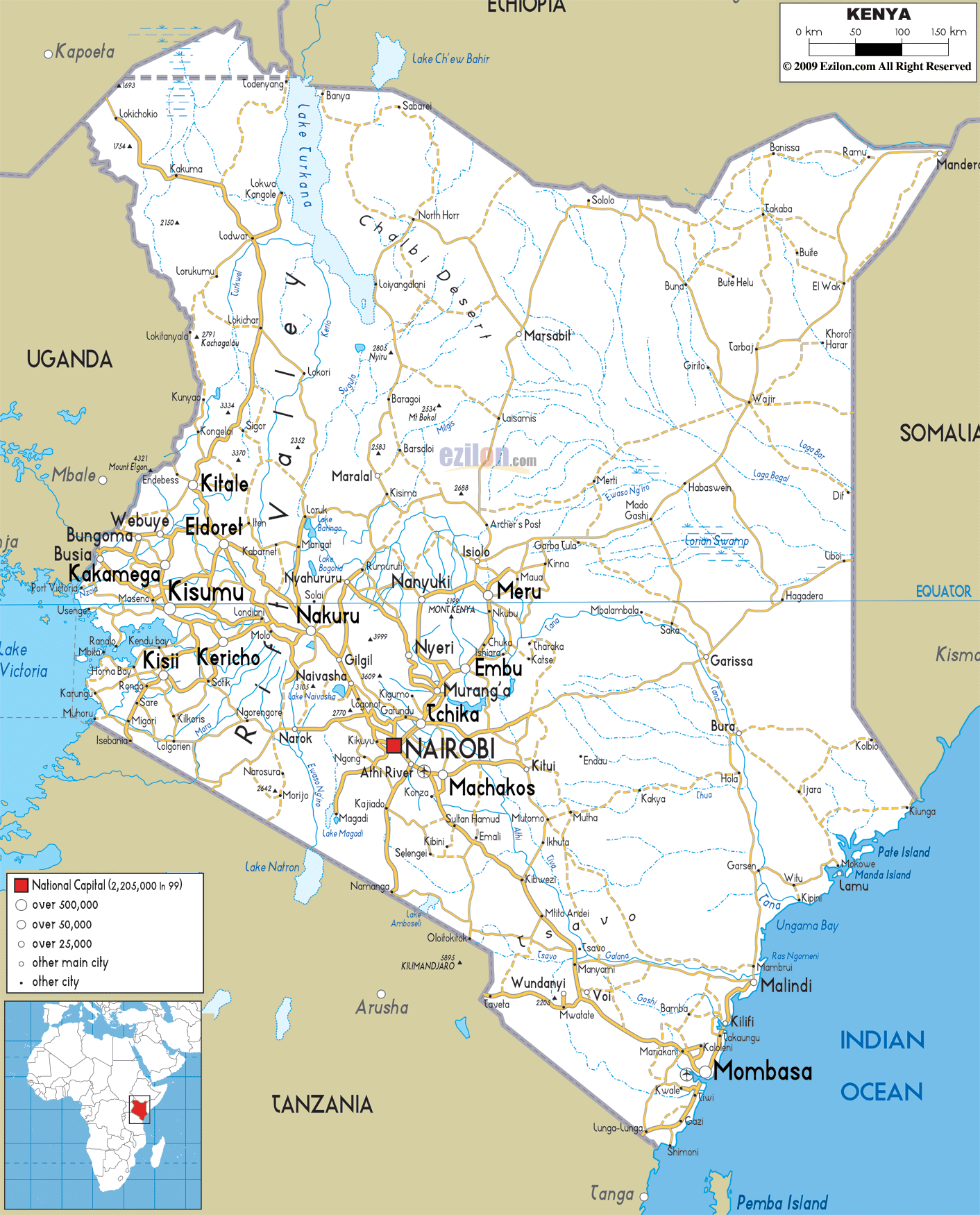 Map of kenya