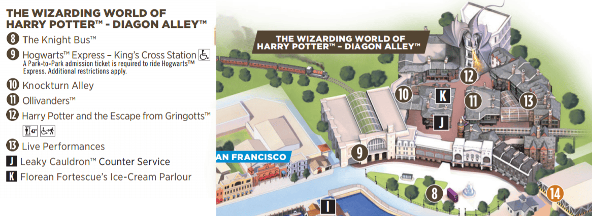 Mapa Universal De Orlando Harry Potter Map3 