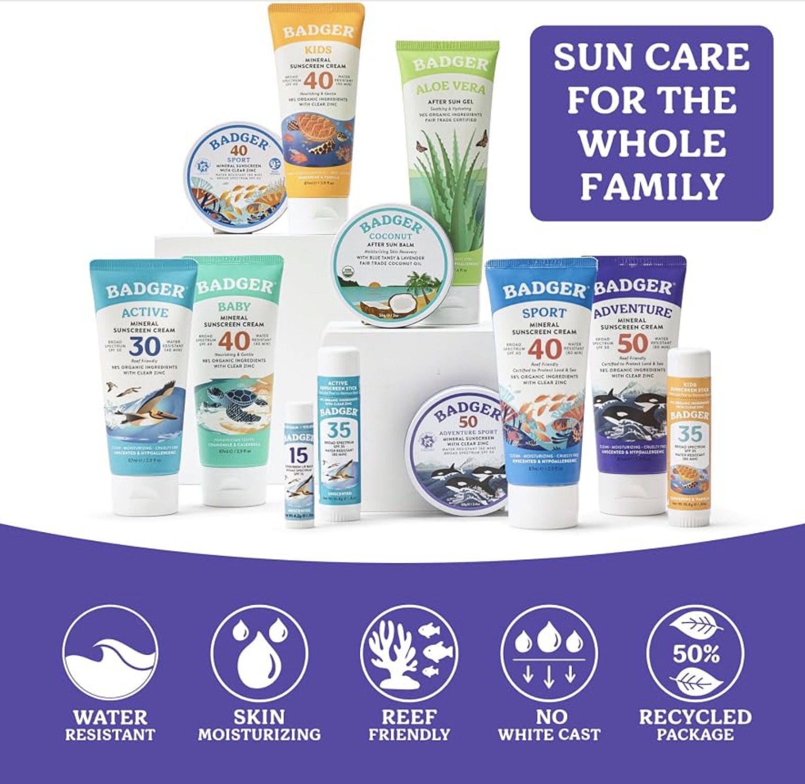 Screenshot of Reef Safe Sunscreen from the Brand Badger