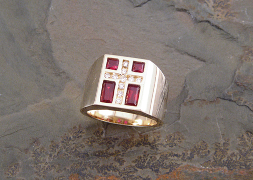 Ruby Cross Ring