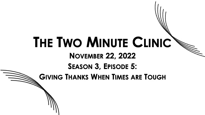 Giving Thanks When Times Are Tough