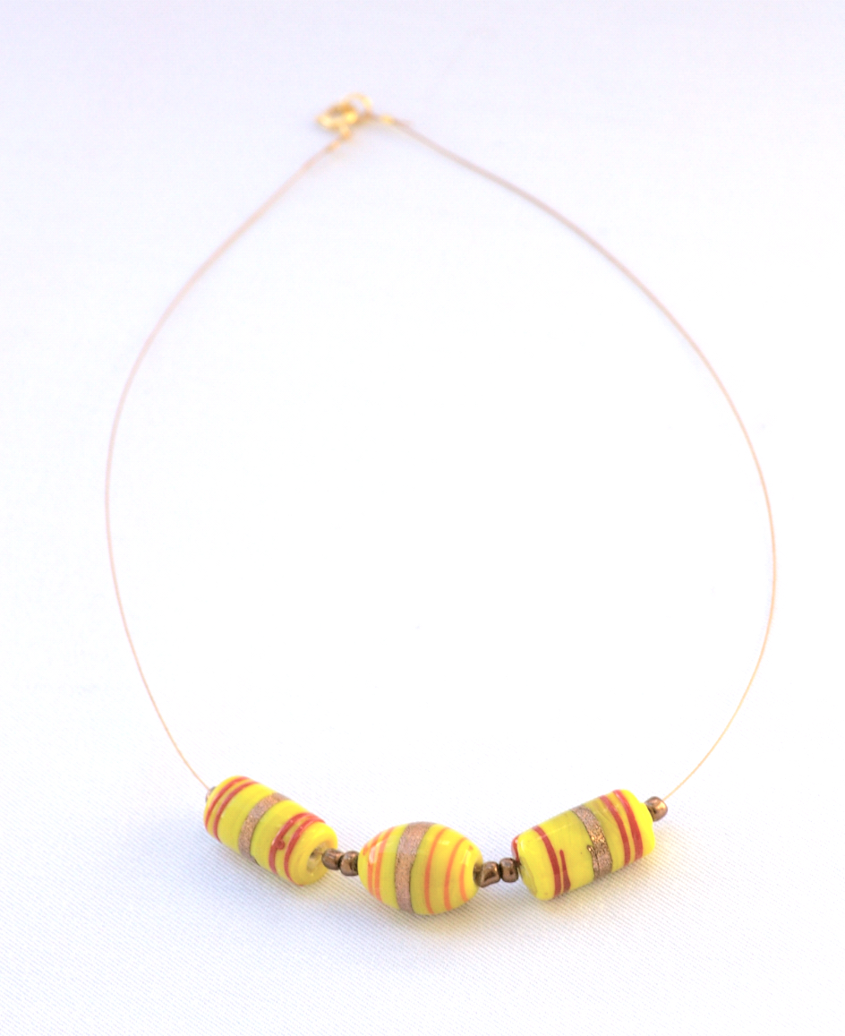 Yellow Beaded Necklace