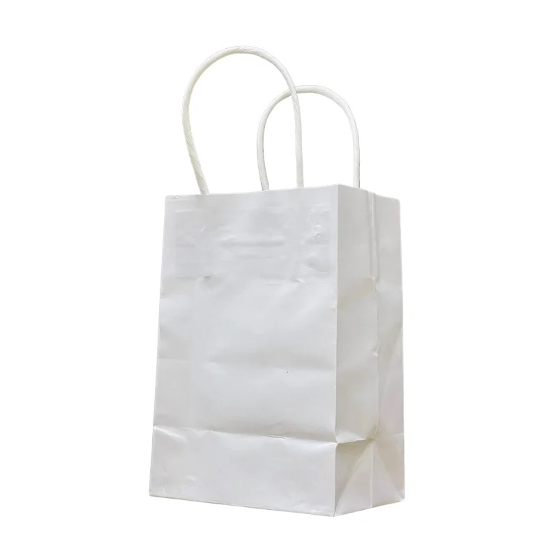 Gift Bag With Rope Handle (XS) – White – 7″H X 5″L X 3″W In Sri